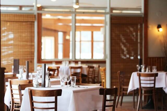 Elegant café interior representing German café and restaurant vocabulary quiz.