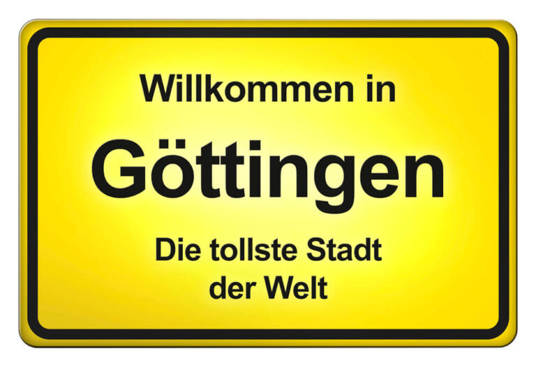 Welcome to Göttingen sign – Learn German in Göttingen with online lessons and free practice tools.
