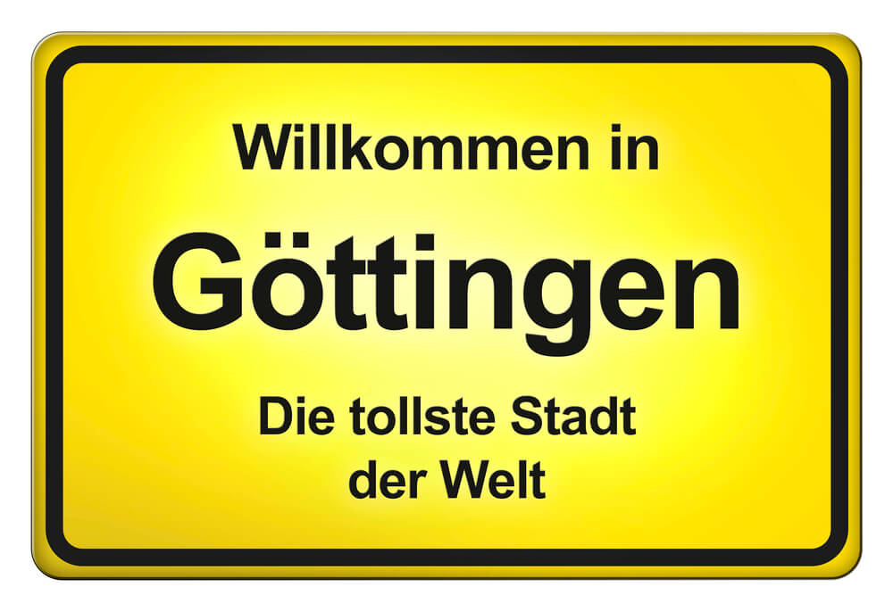 Welcome to Göttingen sign – Learn German in Göttingen with online lessons and free practice tools.